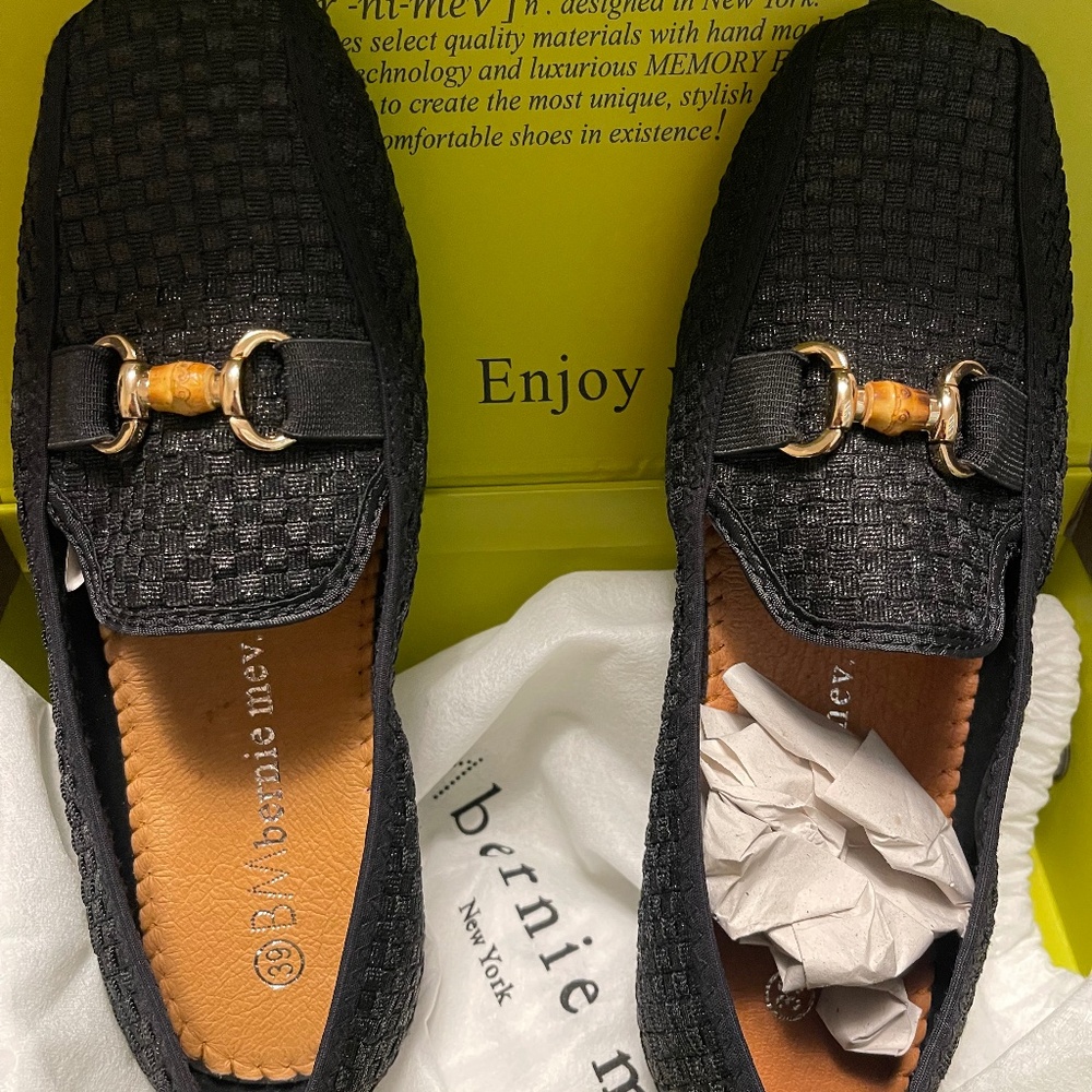 BERNIE MEV LOVELY Shoes Black Metallic New